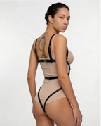 Gothic Leather Full Body Harness - Black Multi-Strap Waist Cage Belt